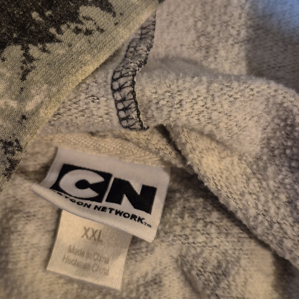 Cartoon Network Black & White Tie-Dye Pullover Hoodie Sz. XXL - Picture 2 of 7